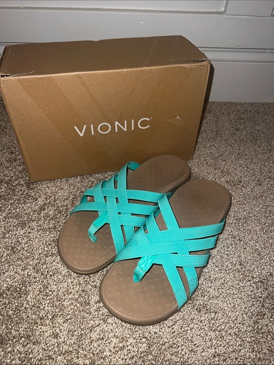 Vionic Shoes - Vionic Woven Stretch Gore Thong Sandal-Tia